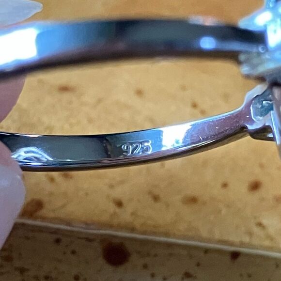 London Blue Topaz Sleeping Beauty Turquoise Sterling Silver Ring Size 8 - Picture 6 of 10